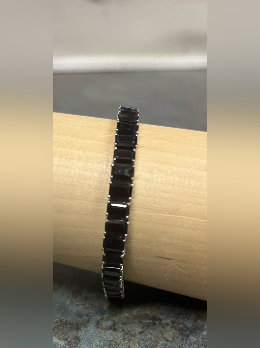 Classic Sterling Silver Dark Sapphire Tennis Bracelet - Macy’s